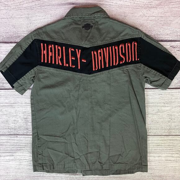 Harley Davidson Motorcycles Button Up Shop Shirt - Picture 2 of 8